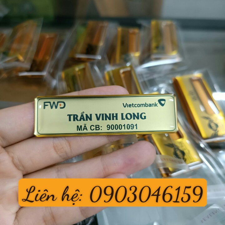 Bảng tên nhân viên - Mẫu Bảng Tên Ngân Hàng - In theo yêu cầu