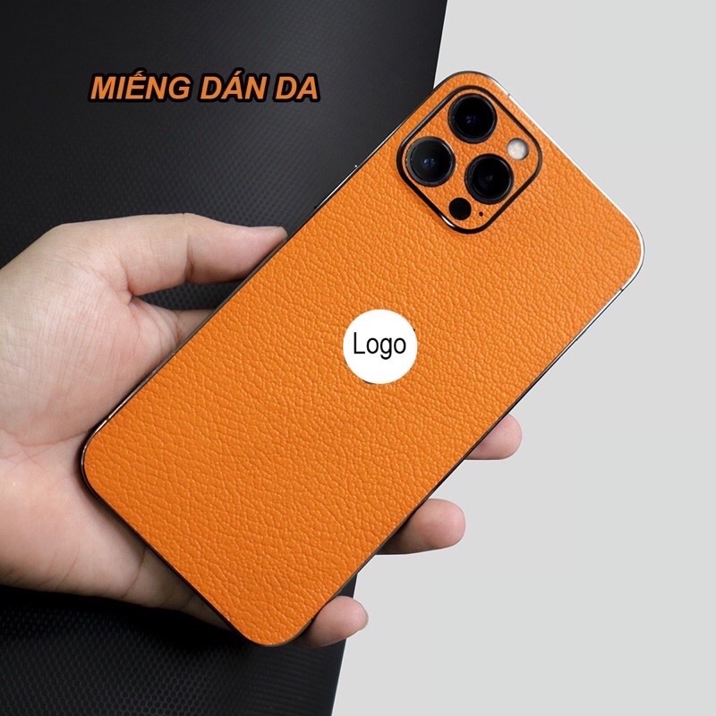 Miếng dán da FULL LƯNG VIỀN CAM IPHONE 14 pro max 14 14 pro14 plus 13promax 13 13 pro 12promax 12 11promax 11