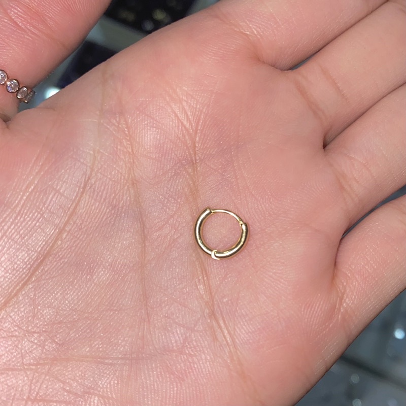 Khuyên tai bạc INS khoen tròn SLIM HOOP thiết kế mảnh đơn giản cá tính / GIÁ 1 CHIẾC