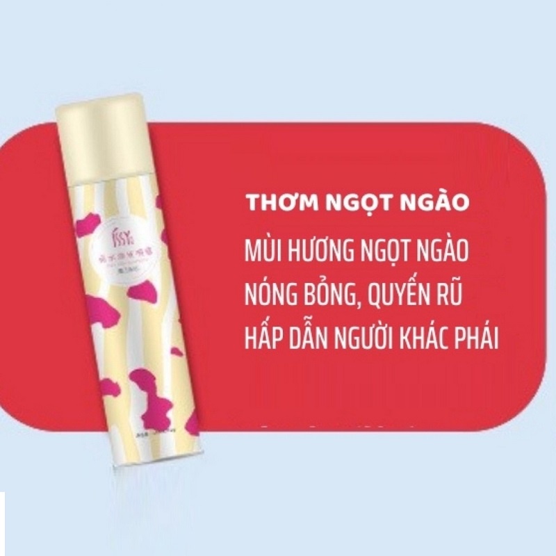 Dầu gội khô ISSY 150ml dạng xịt an toàn không cần nước dùng cho nam, nữ không bết dính tóc nội địa Trung