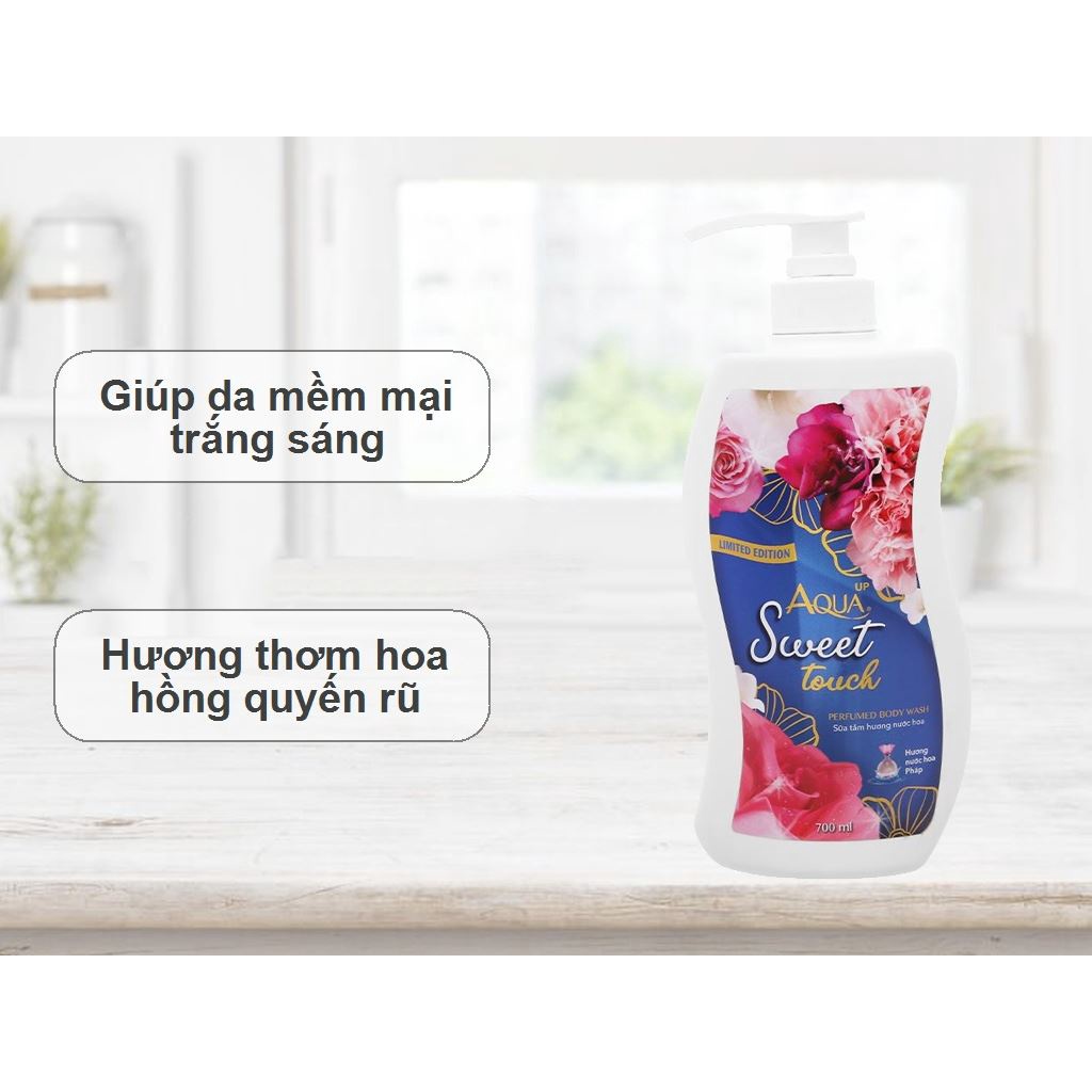 Sữa Tắm Nước Hoa Pháp AQUA UP  Dưỡng Ẩm, Thơm Lâu 550ML
