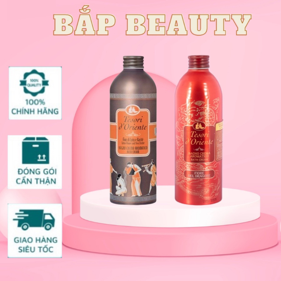sữa tắm ý hương nước hoa tesori d'riente lotus đỏ thanh long hoa sen 500ml chính hãng