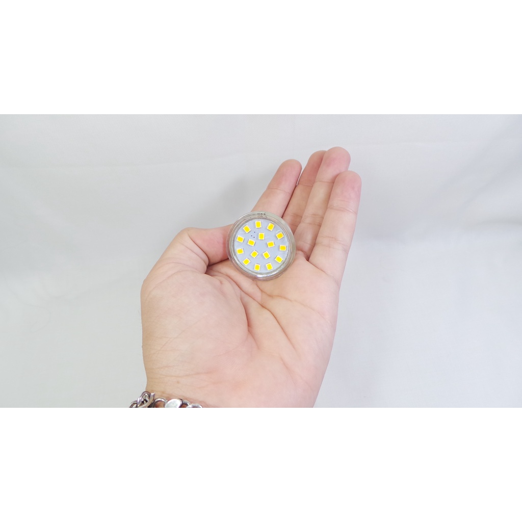 Bóng đèn chén nhỏ LED 3W-220V, Đuôi đèn GX5.3, Chén MR11, đường kính miệng chén 3.5cm