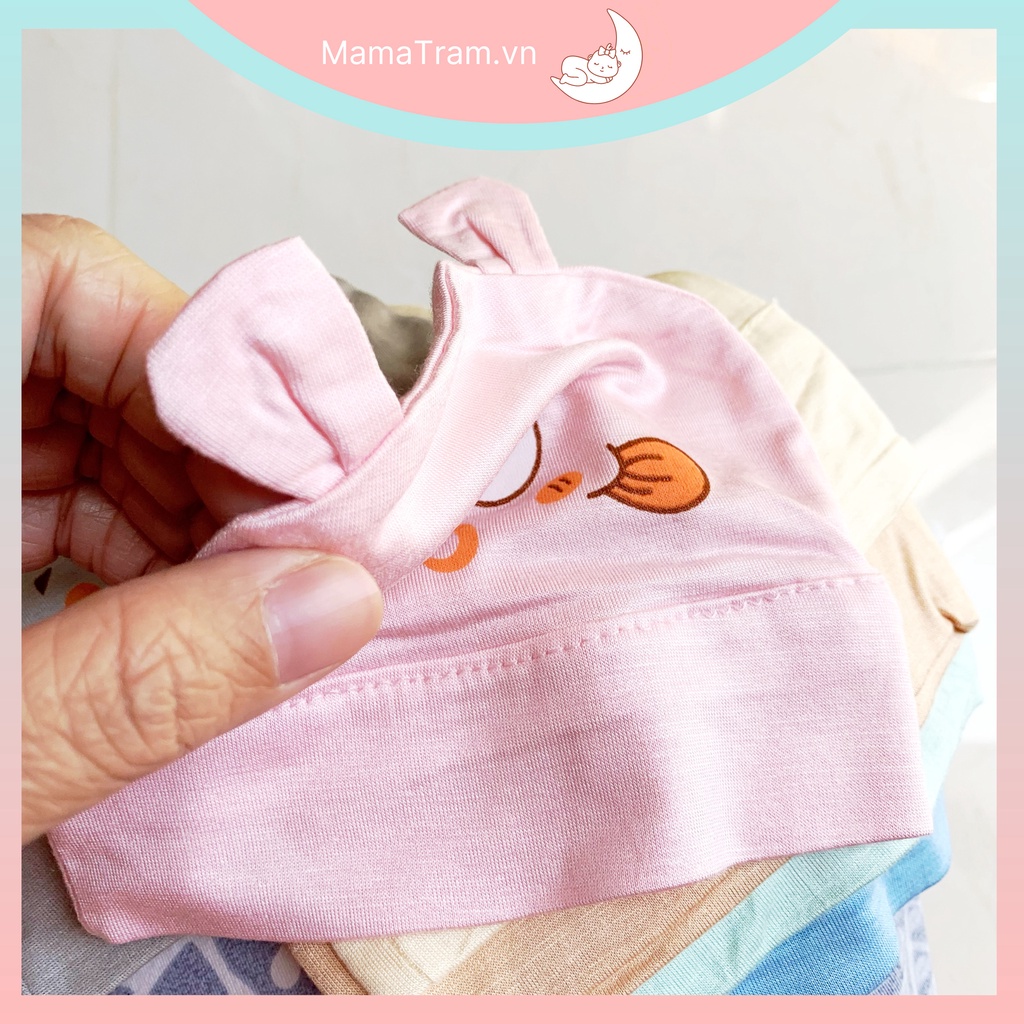 Mũ/Nón Che Thóp Giữ Ấm Chất Liệu Thun Lạnh Cho Bé Từ Sơ Sinh Đến 6Kg, Kích Thước Vòng Đầu 34-38cm