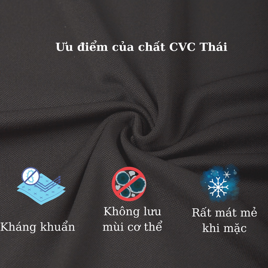 Áo thun polo nam THÁI KHANG vải CVC cá sấu kháng khuẩn APOLO55