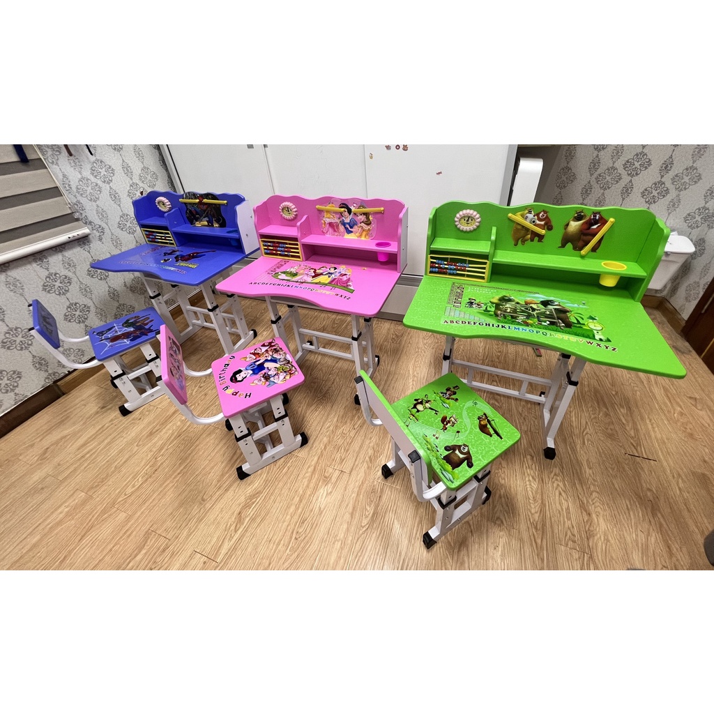 Bàn học thông minh có kệ sách cho bé 838