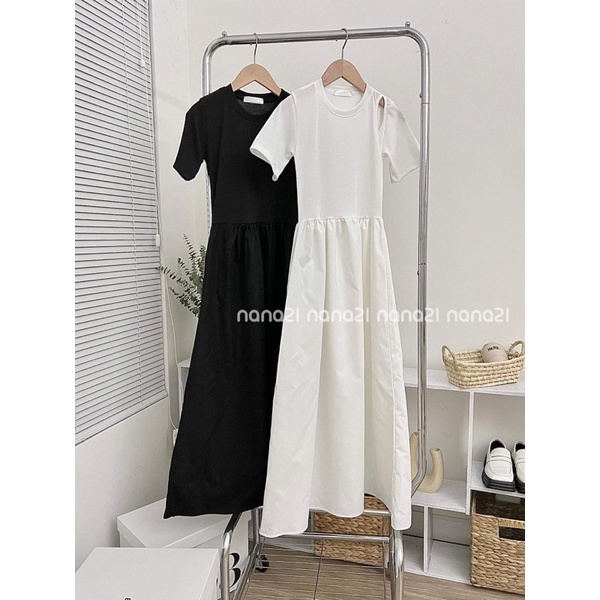 Váy dài cộc tay cut out Nana21 Nanastore21
