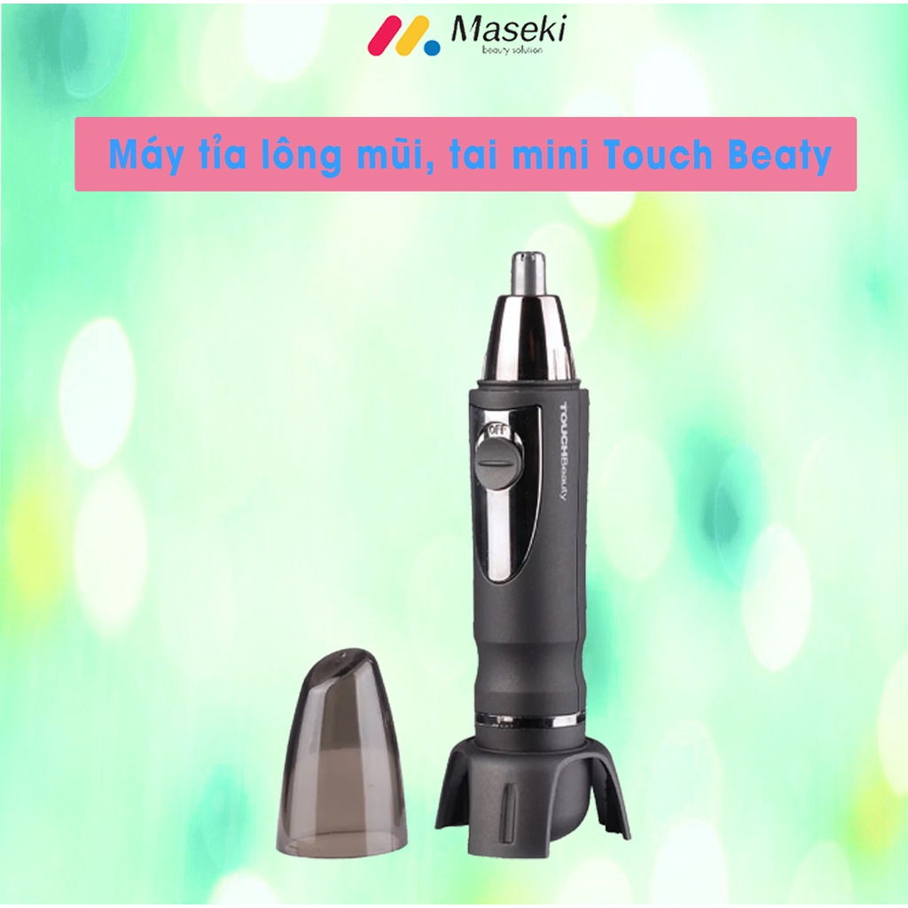 MÁY TỈA LÔNG MŨI VÀ TAI MINI TOUCH BEAUTY, Máy tỉa lông mũi chạy bằng pin AAA có đèn LED