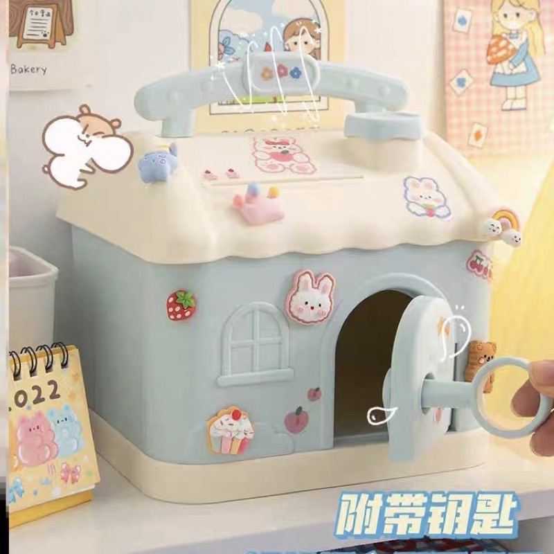 Hộp tiết kiệm dễ thương kèm sticker 3d