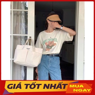Áo Phông Gấu Phom Rộng Màu Pastel Hàng Quảng Châu AP077 - Yamy888