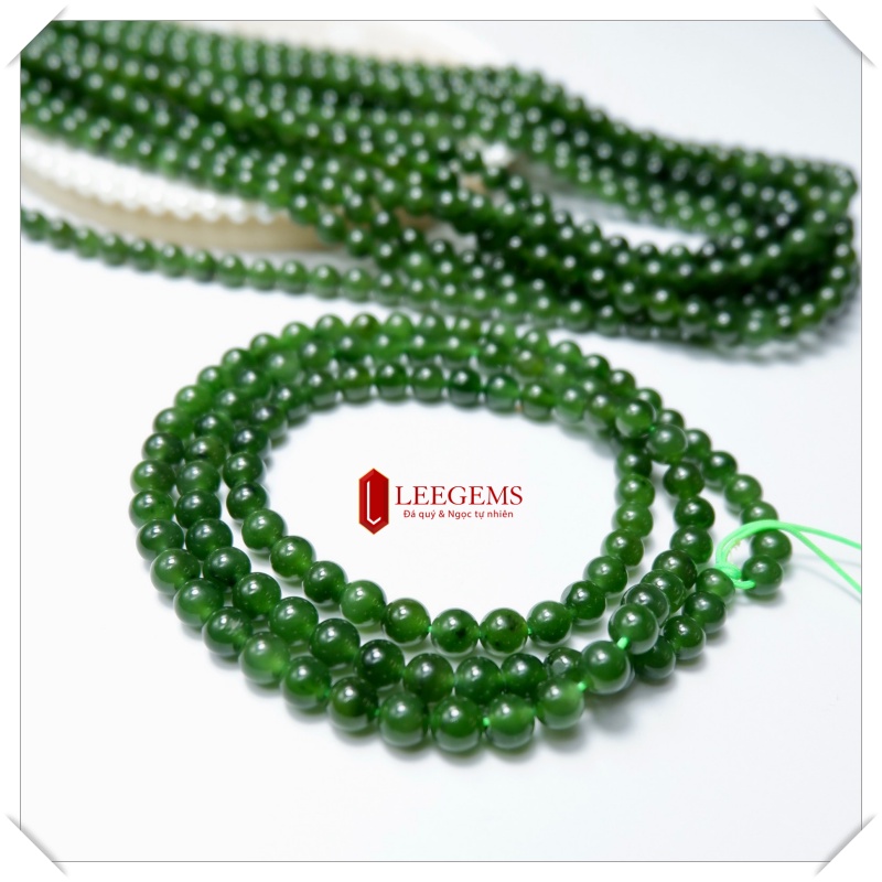 Chuỗi Vòng Tay Ng.ọc Bí..ch Tự Nhiê.n đeo quấn 03 vòng tay C.ực S.ang Dành cho Nữ mệnh Mộc - Hoả