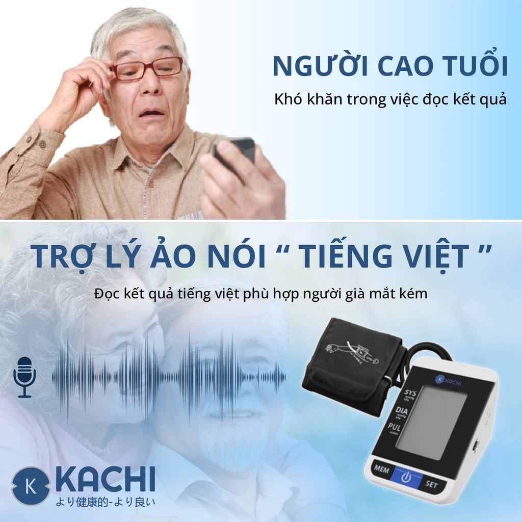 Máy Đo Huyết Áp bắp tay Kachi hàng chính hãng