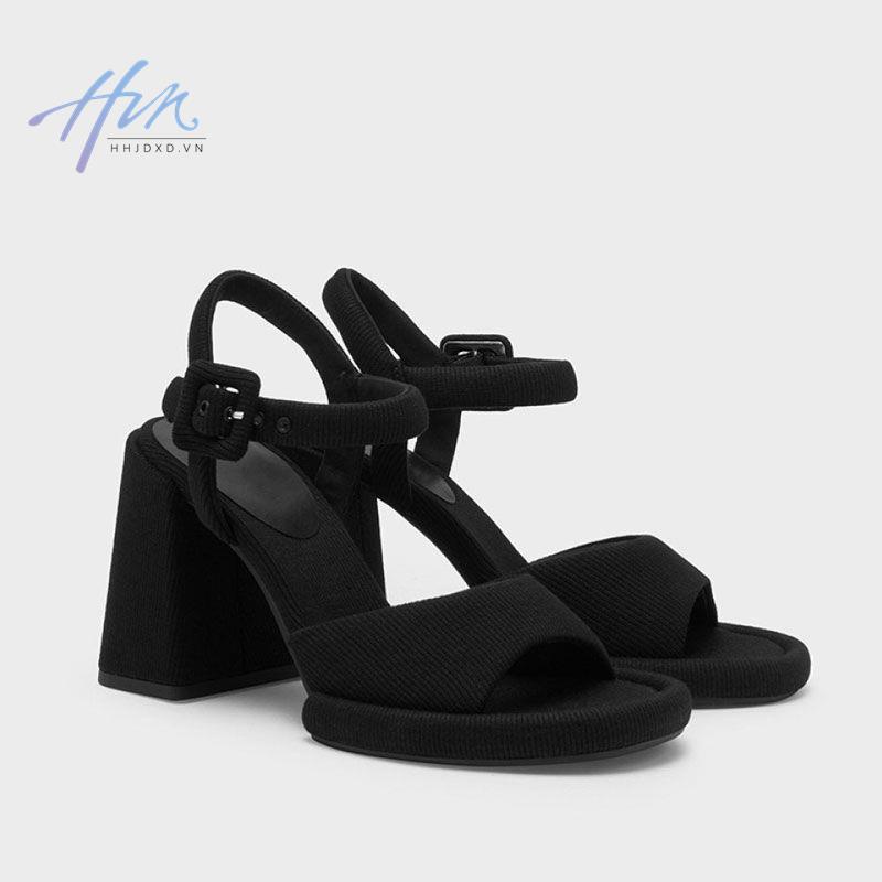 Giày Sandal Cao Gót Hở Ngón Phối Khóa Cài Đơn Giản Thời Trang Dành Cho Nữ