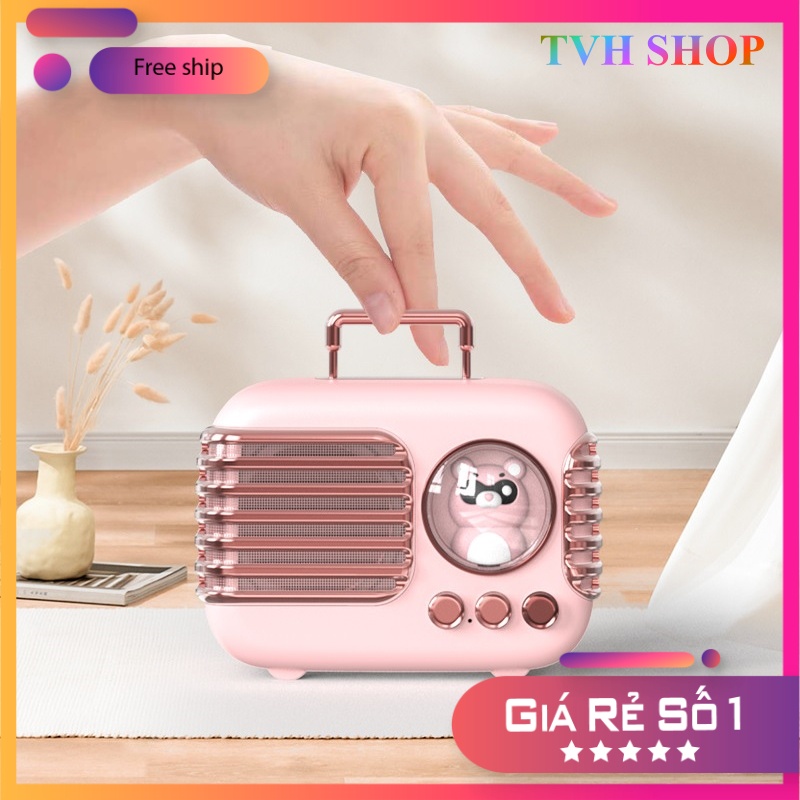 Loa Bluetooth Thú Cưng Dễ Thương Retro Hành Lý - Bảo hành 3 tháng