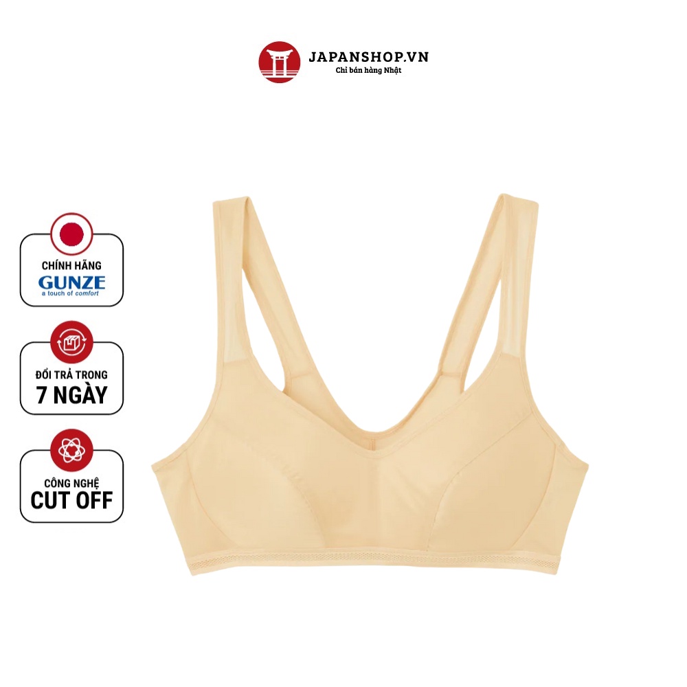 Áo lót nữ không gọng, không đệm Cool Magic Bra Gunze MB3055 dáng chui siêu nhẹ thoải mái nội địa Nhật