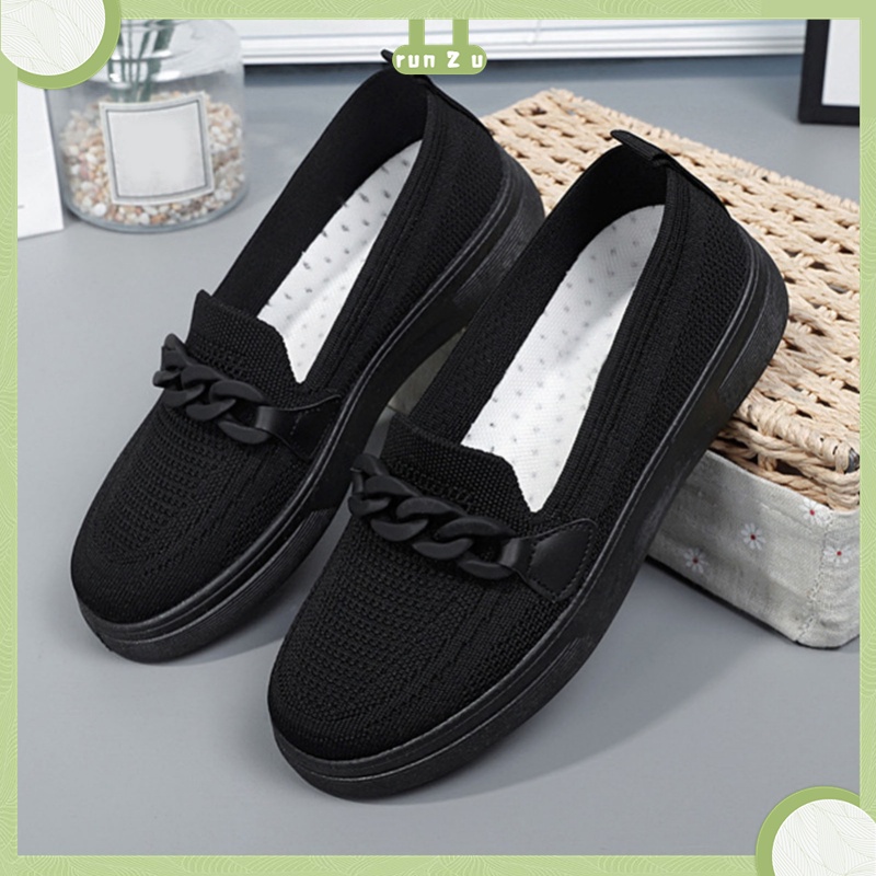 Thonglor Shoe Giày dệt thoáng khí cho nữ Thoải mái Dễ thương Chống trơn trượt Thân thiện với da khi chạy bộ Leo núi run 2 u