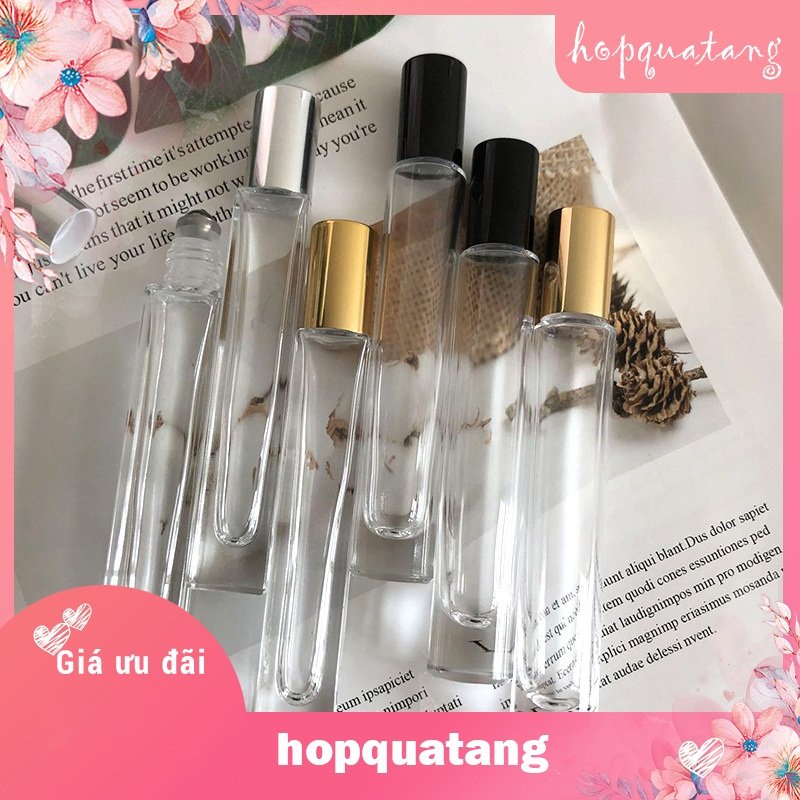 Lọ Chiết Nước Hoa Trụ Vuông Dài Tròn Dài Chai Chiết Cao Cấp 10ml