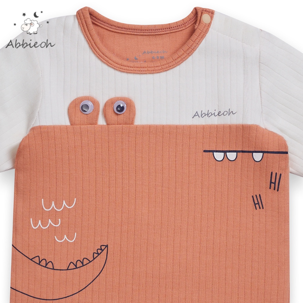 Bộ Dài Tay Hoạ Tiết Động Vật ABBIEOH Cho Bé Trai Và Bé Gái 0-3 Tuổi BO469 BO391 BO395