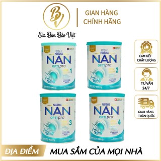 Sữa bột nan optipro nga số 1,2,3,4 hộp 800g date mới nhất