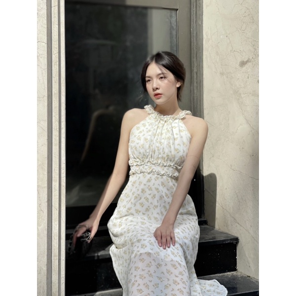 ELENA DRESS đầm hoa nhí bèo kèm tay rời Ebublio