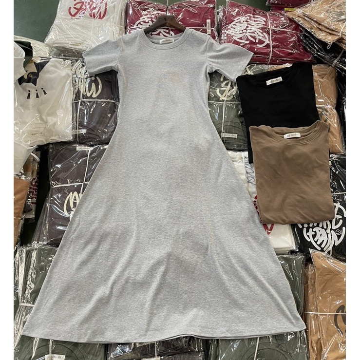 Đầm thun basic dáng dài