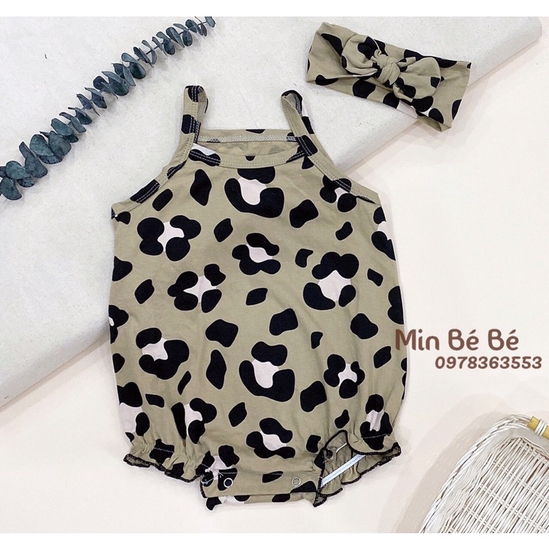 Body dây kèm turban nơ cho bé gái