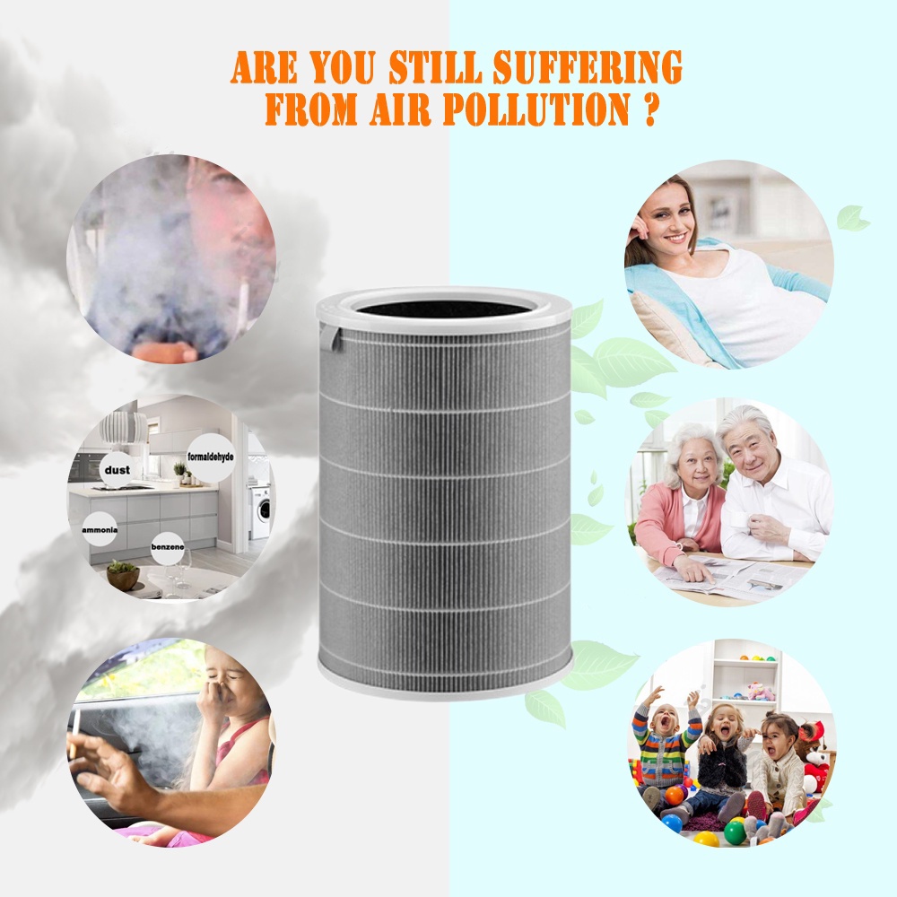 -Lõi lọc thay cho loại máy lọc không khí XIAOMI Mi Air Purifier đời 1,2,2H,2C,2S,3,3C,3H,3S,Pro,Smartmi - Hàng chính hãng