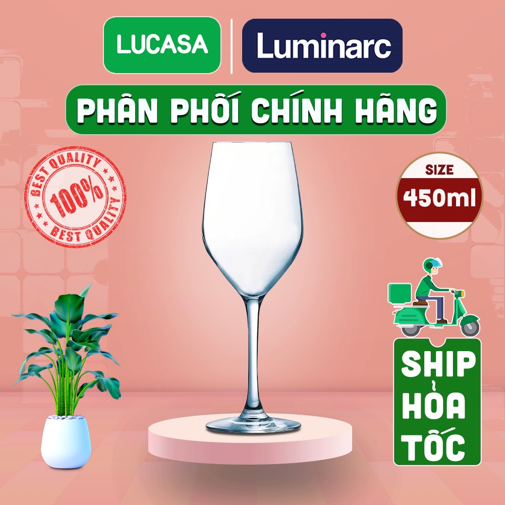 Ly Rượu Vang Thủy Tinh Luminarc Mineral 450ml - L2318 | Phân Phối Chính Hãng