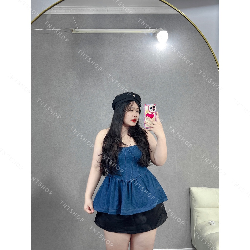 ÁO JEAN CÚP NGỰC [TNT SHOP BIGSIZE 60KG 90KG] | BigBuy360 - bigbuy360.vn