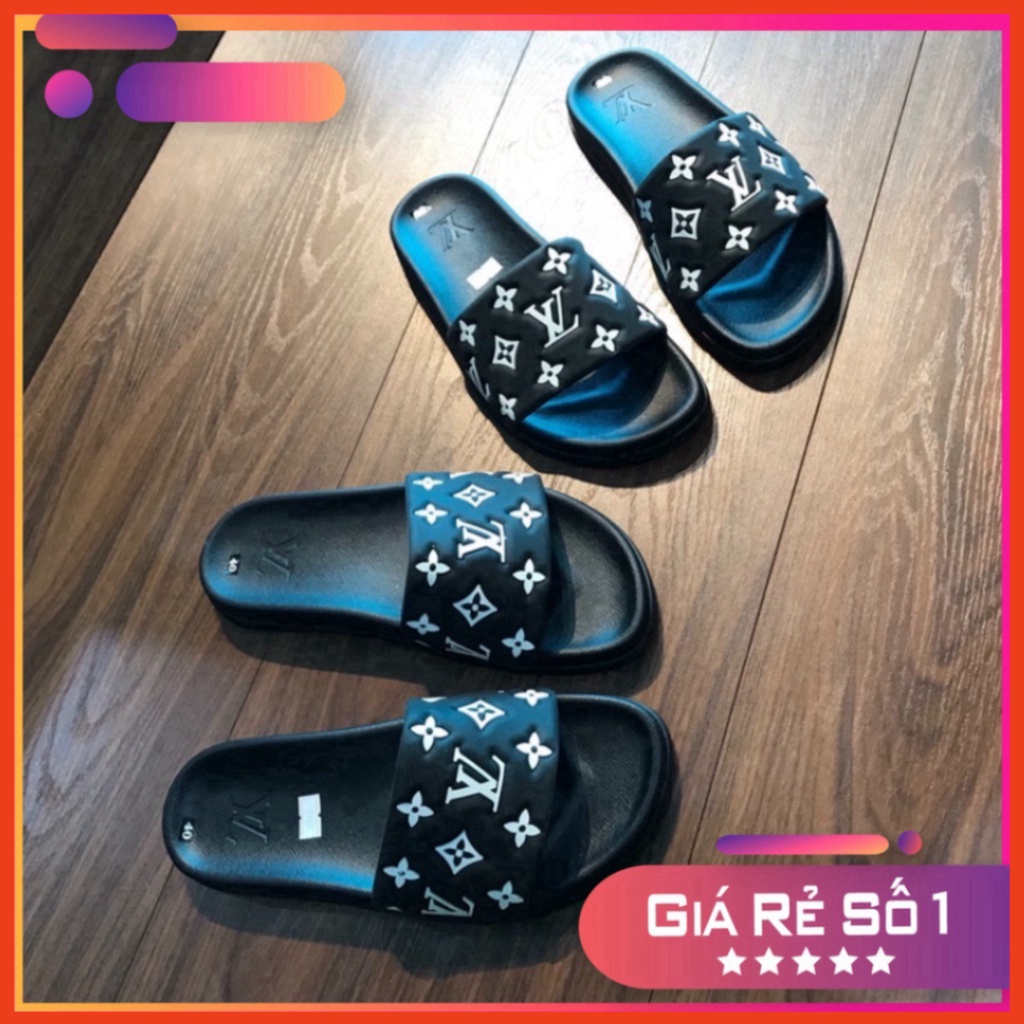 DÉP QUAI NGANG LV VÂN HOA TRẮNG - DÉP NAM EO VI QUAI HOA Rẻ Nhất Shopeee Xmenshop Xmenshop3