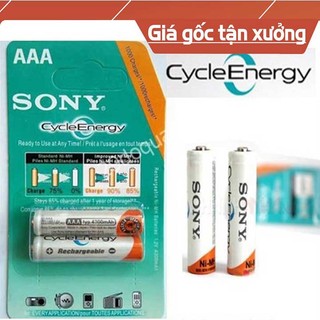 VĨ 2 viên Pin sạc AA / AAA Sony CycleEnergy chính hãng