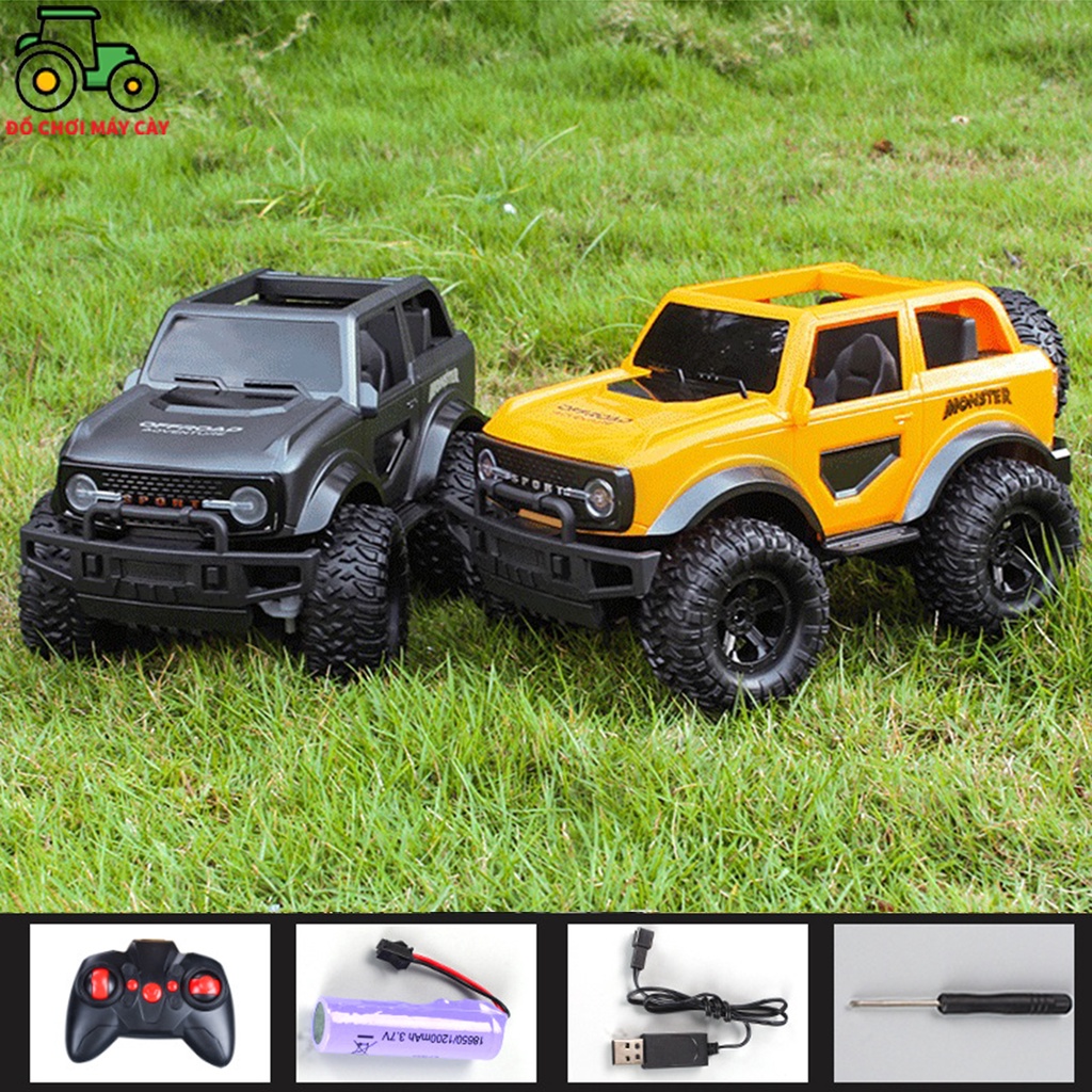 Xe ô tô địa hình - Điều khiển từ xa (RC), có lốp dự phòng, kích thước lớn ~ 30cm; XDH01