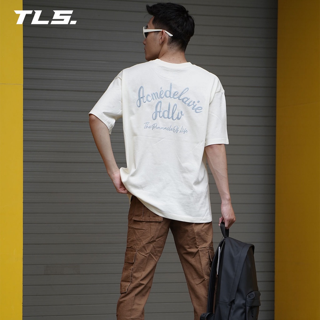 Áo thun ADLV ambroidey TLS streetwear tay lỡ form rộng unisex chất liệu cotton bản cao cấp