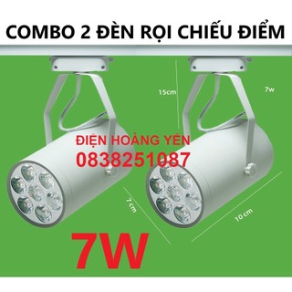 Bộ 2 đèn led rọi thanh ray 7w