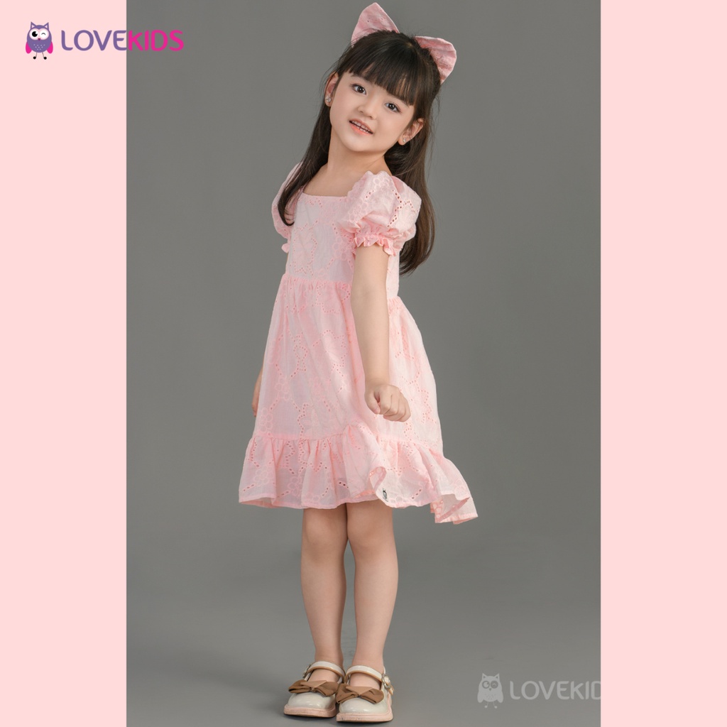 Váy thêu hoa đuôi cá cộc tay – Lovekids