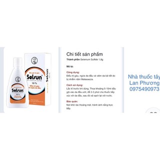 Dầu gội Selsun 1,8 phần trăm chai 100ml