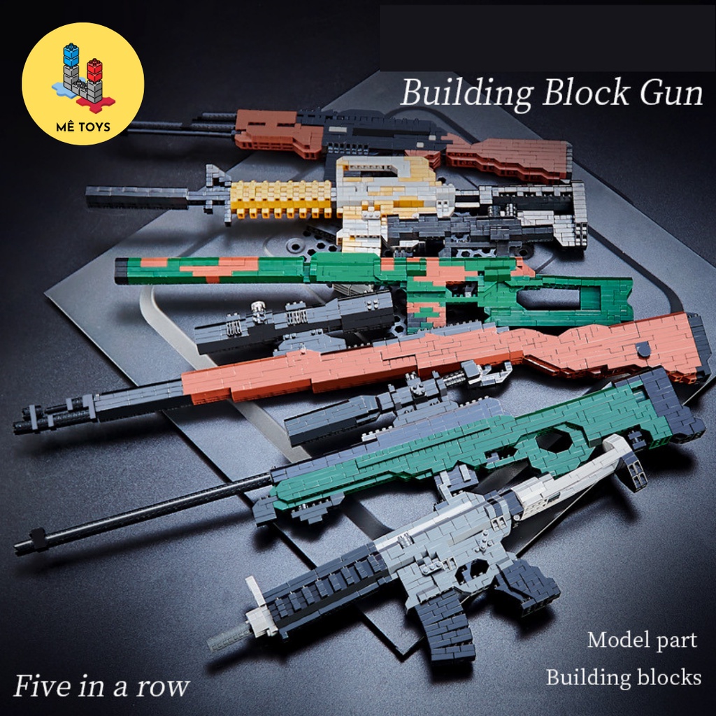 Đồ Chơi Lắp Ráp Mô Hình AK47, VSK94 26-42cm Siêu Ngầu - Mê Toys