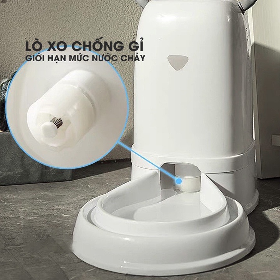Bình ăn và bình uống tự động cho thú cưng hình tuần lộc đáng yêu dung tích lớn 3.8L, bình ăn uống cho chó mèo