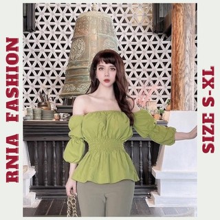 Áo trễ vai nữ rnia chun eo chất thô chun a22412 - r09