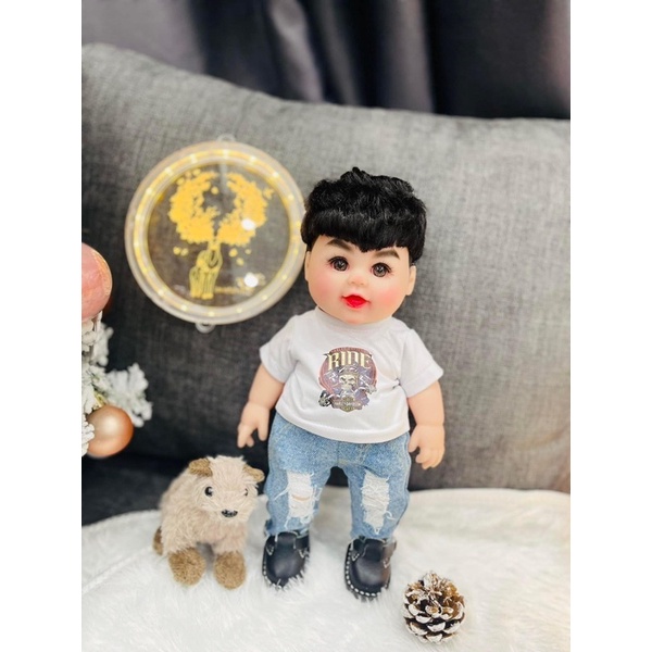 búp bê bé trai 12 inch trang điểm gắn tóc