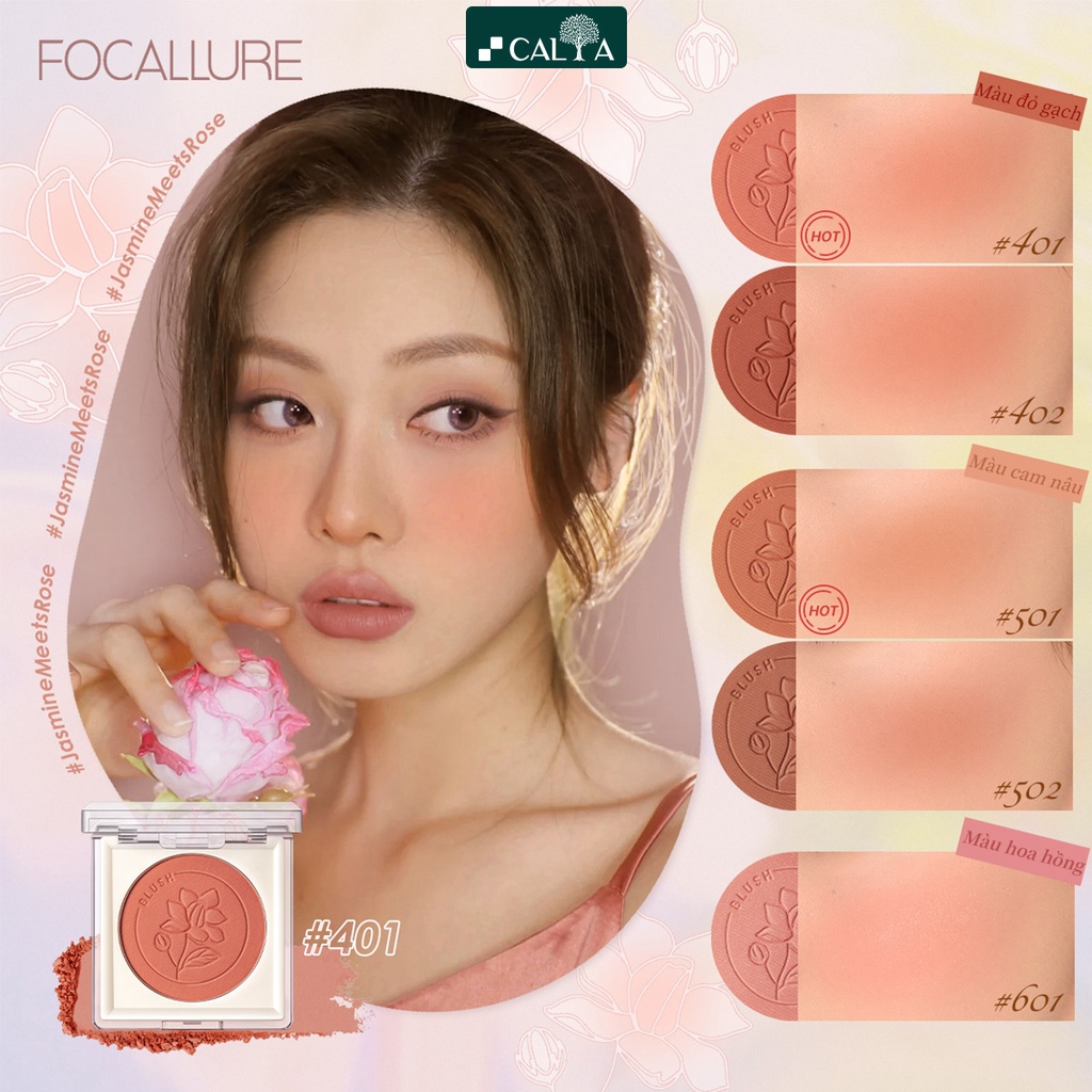 Phấn Má Hồng Focallure Bền Màu, Mịn Lì - Focallure Perfection Velvet Blush 3.7g FA235