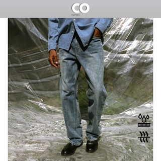  Quần jean denim FieldWorker wax xám, ống rộng