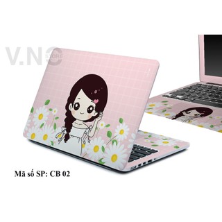 Miếng dán laptop nữ ngọt ngào VNO SKIN cao cấp cho các dòng laptop