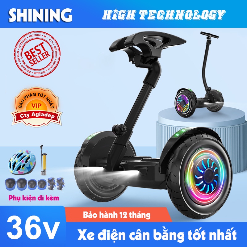 Xe điện cân bằng Hai chế độ Chân Kẹp và Tay Lái Shining