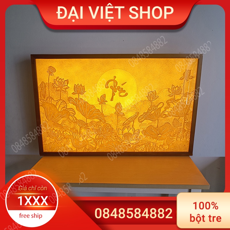 Tranh trúc chỉ thủ công chính hãng Đại Việt treo tường chữ Phúc 48x69 giá ưu đãi Hà Nội Tp Hồ chí Minh