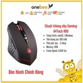 Chuột không dây Gaming A4Tech R80 4000 CPI Optical Engine Chống Nhiễu