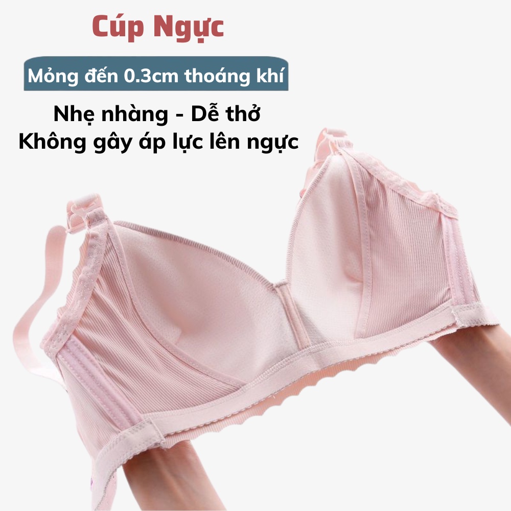 Áo Ngực Cho Con Bú Và Định Hình Vòng Một Sau Sinh Larosa Chất Cotton Nơ Tăm Chống Chảy Xệ Không Gọng Bigsize LAB128A