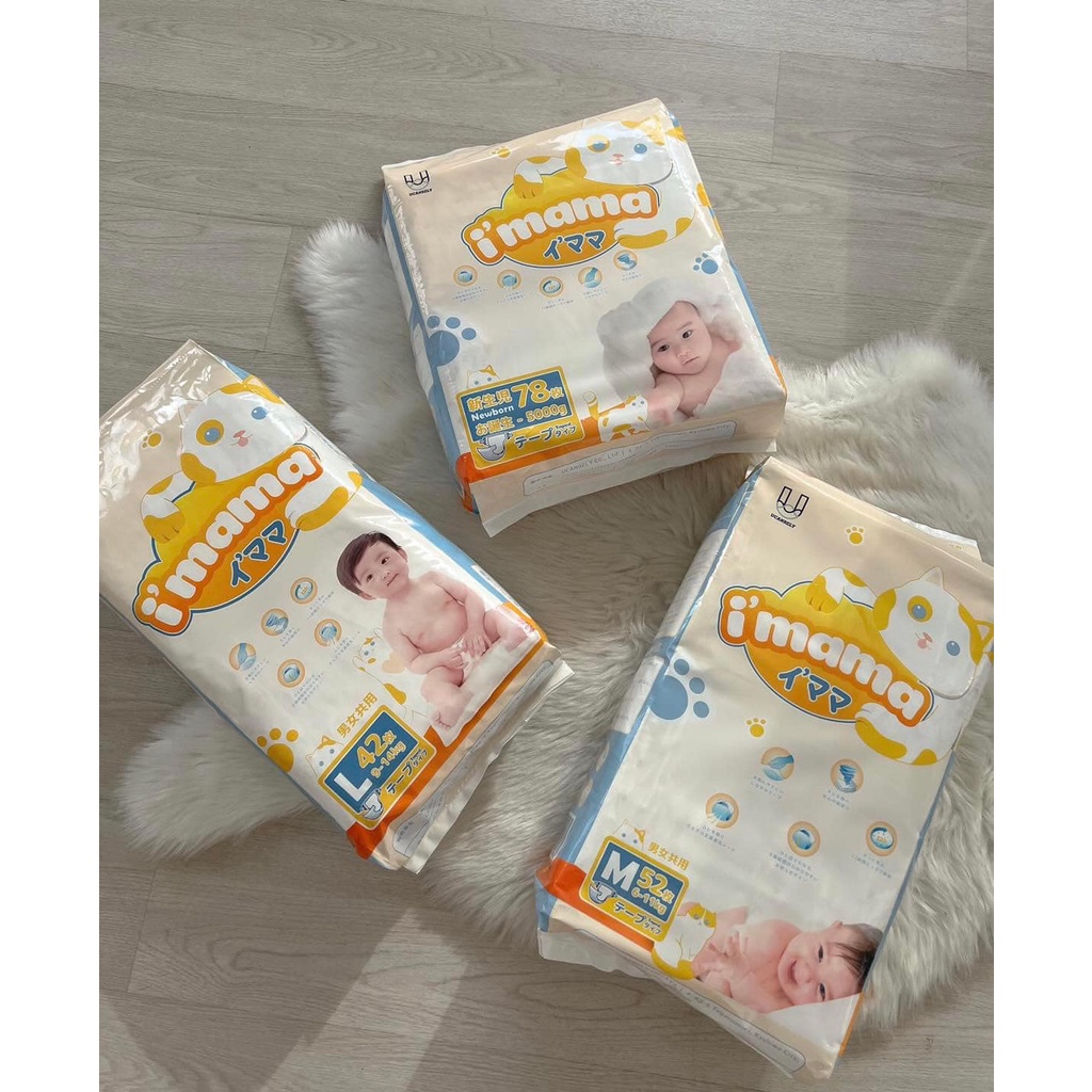 TÃ BỈM I'MAMA NỘI ĐỊA NHẬT DÁN QUẦN ĐỦ SIZE NB78/S68/M52/L42/M58/L52/XL50/XXL36