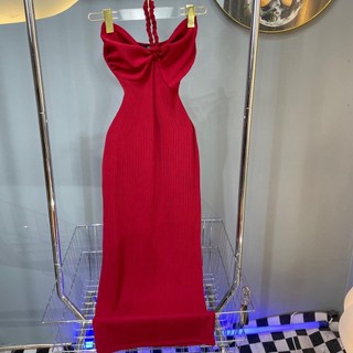 D258 - Đầm Body Yếm Dây Thừng