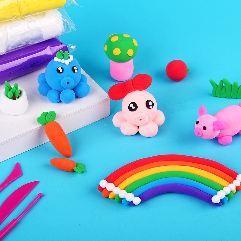 Đất sét tự khô an toàn cho bé không dính tay, dùng để tạo hình và lưu giữ